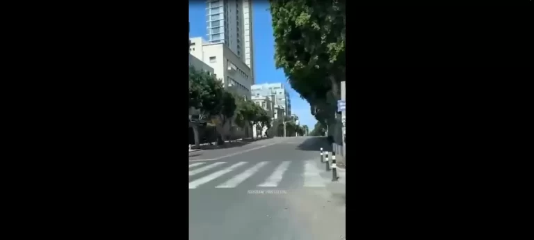 The emptiness of Tel Aviv city streets following the Al-Aqsa Deluge operation