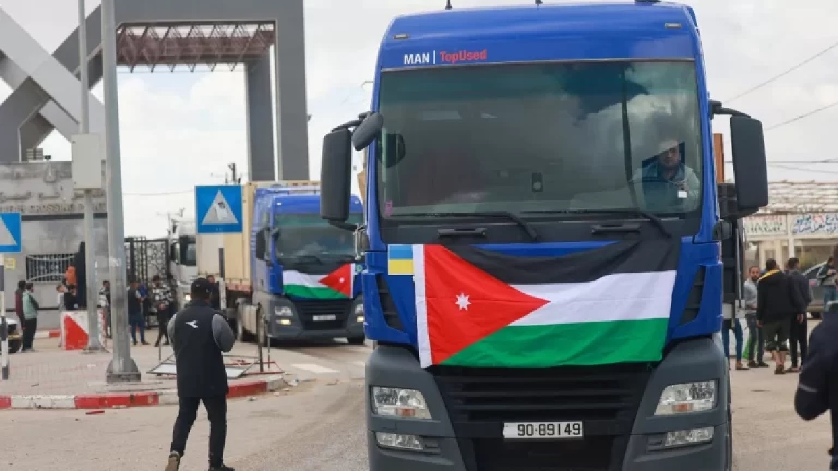 Aid Trucks Enter Gaza Through the Rafah Crossing