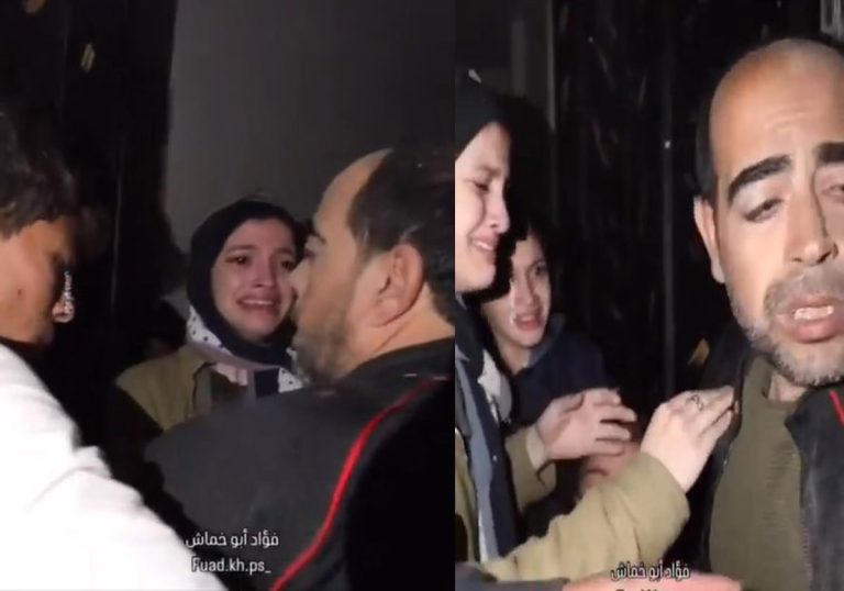 Reunion Amidst Tragedy: Father Embraces Tearful Children, Who Believed He Was Martyred in Gaza