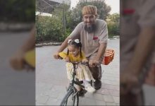 Palestinian Khaled Nabhani, and his granddaughter, the martyr.