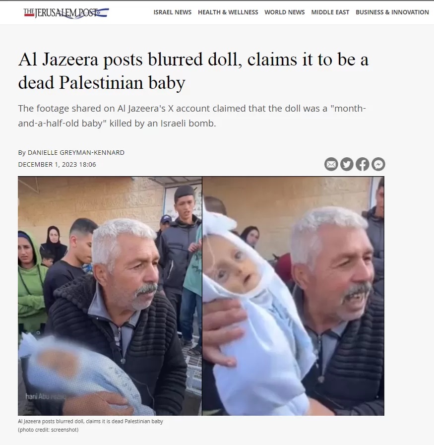 "Israeli Newspaper Acknowledges Publishing Misleading Story About Gaza