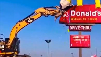 Demolition of a McDonald's branch in Pakistan