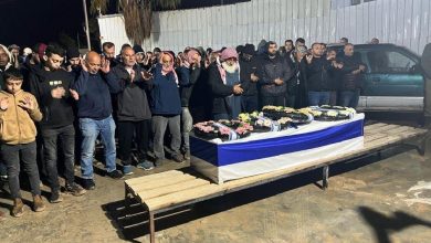 the funeral of Ahmed Abu Latif.