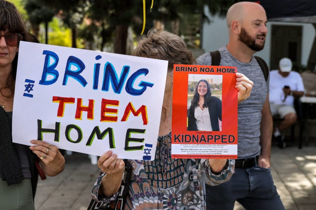 The families of Israeli prisoners.