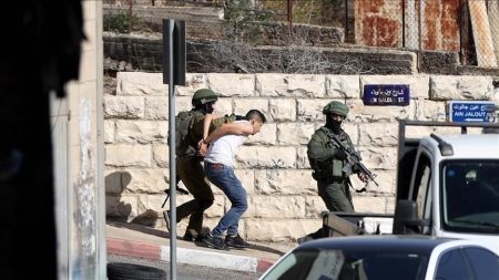 The number of detainees in the West Bank