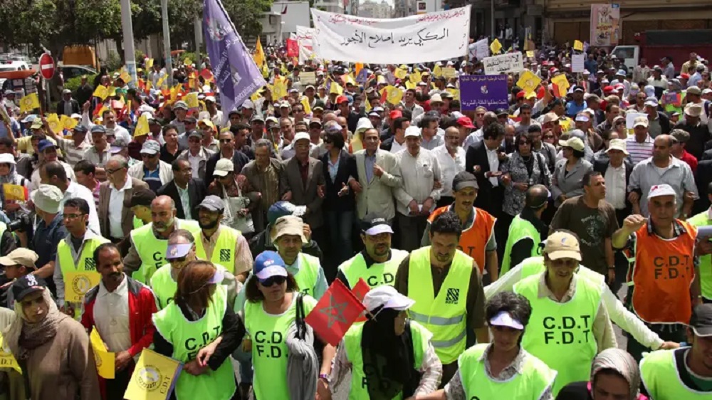 Labor unions protest