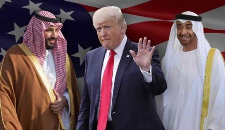 ترامب ومحمد بن زايد ومحمد بن سلمان watanserb.com