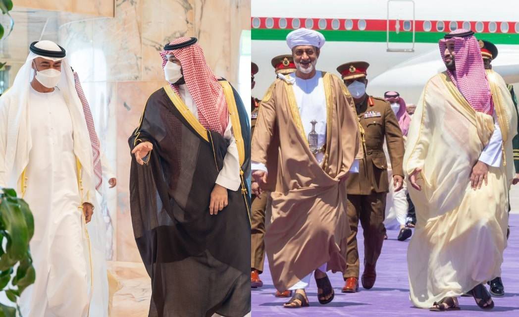 نشطاء يقارنون استقبال محمد بن سلمان لمحمد بن زايد والسلطان هيثم بن طارق watanserb.com