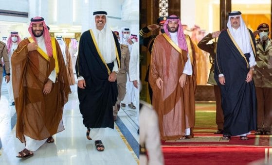 محمد بن سلمان والشيخ تميم بن حمد