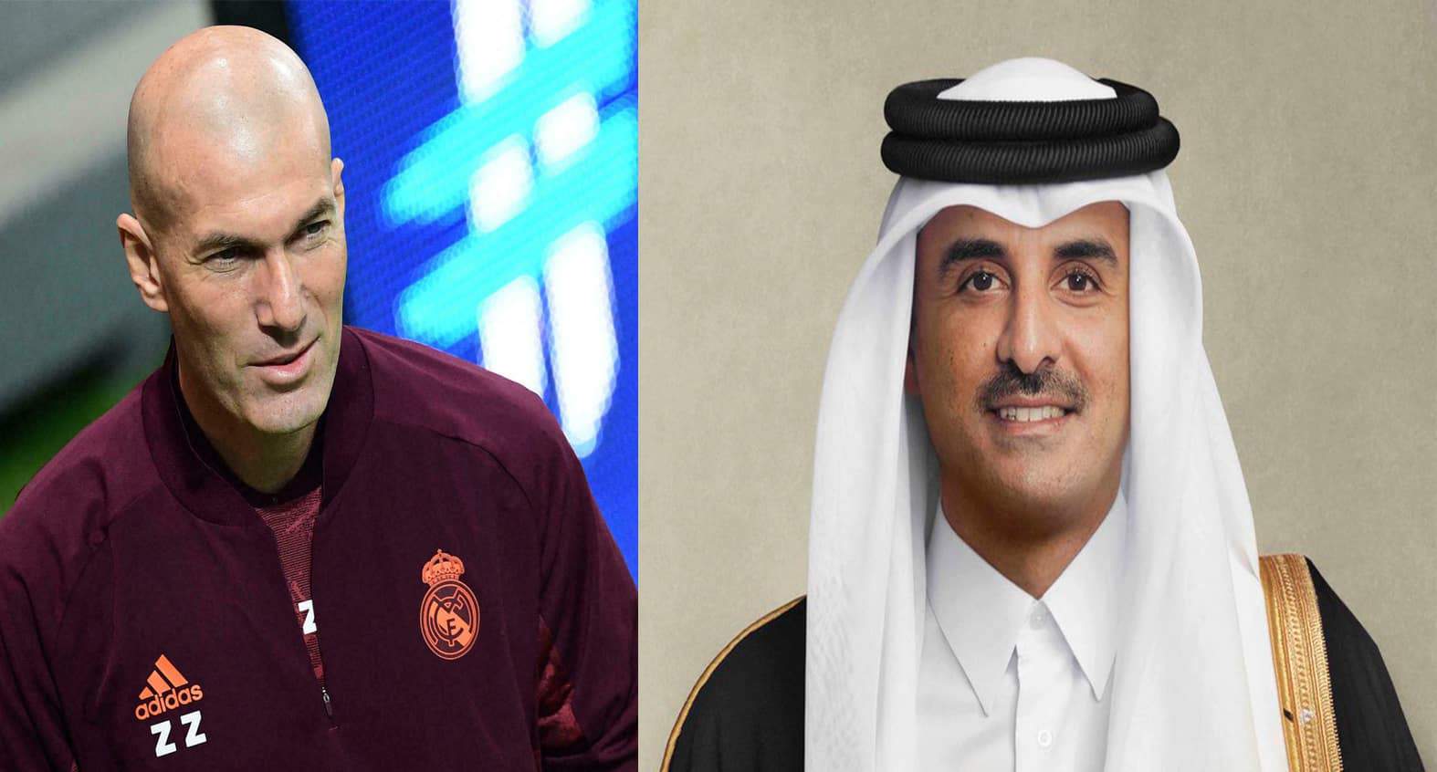 أمير قطر تميم بن حمد والفرنسي زين الدين زيدان watanserb.com