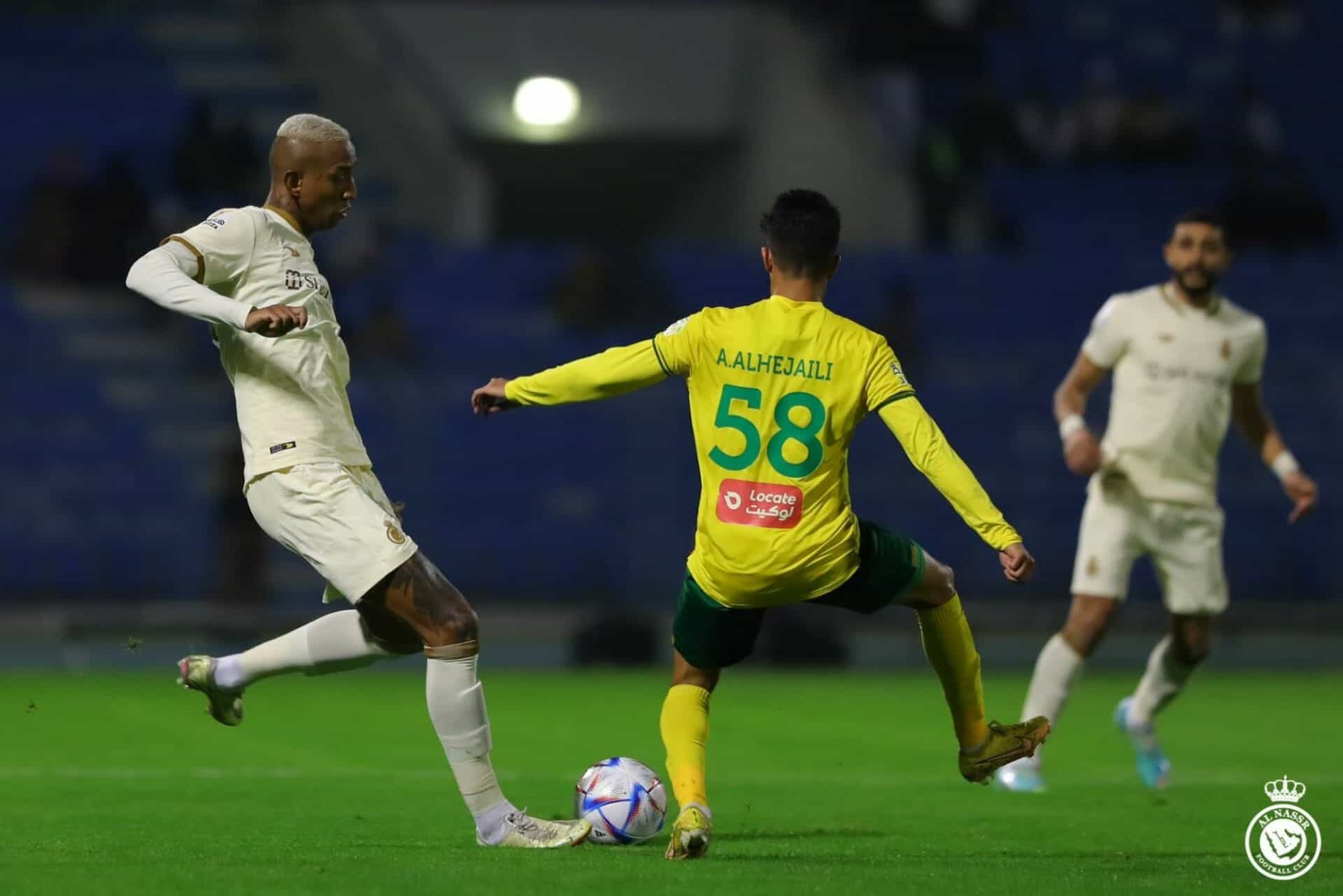 مباراة النصر والخليج في الدوري السعودي روشن 2023