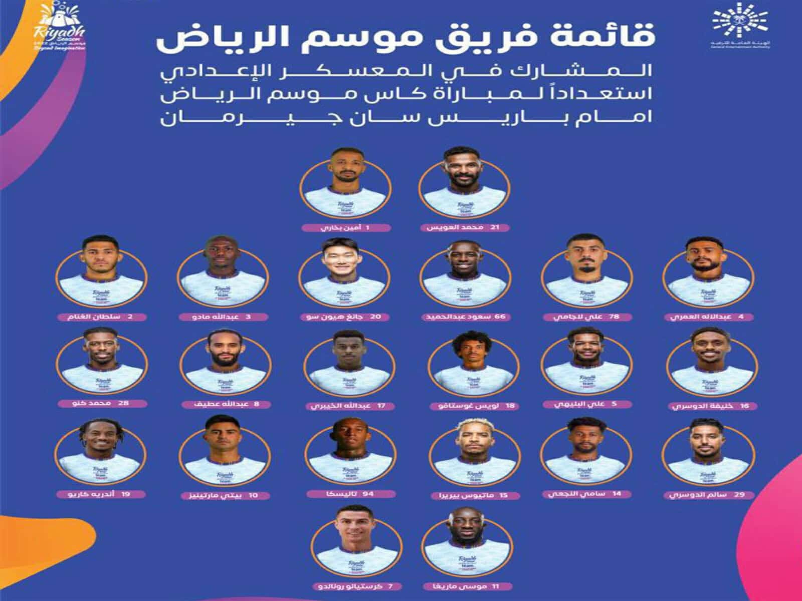 تشكيلة نجوم النصر والهلال