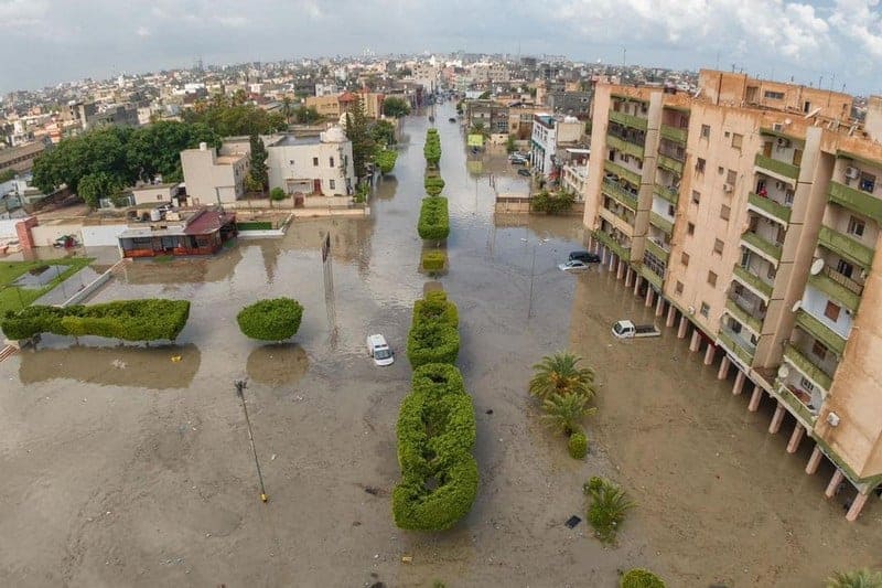 احياء كاملة اختفت وغرقت بمياه الإعصار دانيال