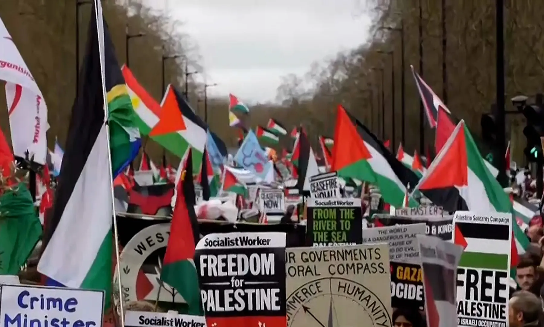 مظاهرة في واشنطن تضامنا مع غزة