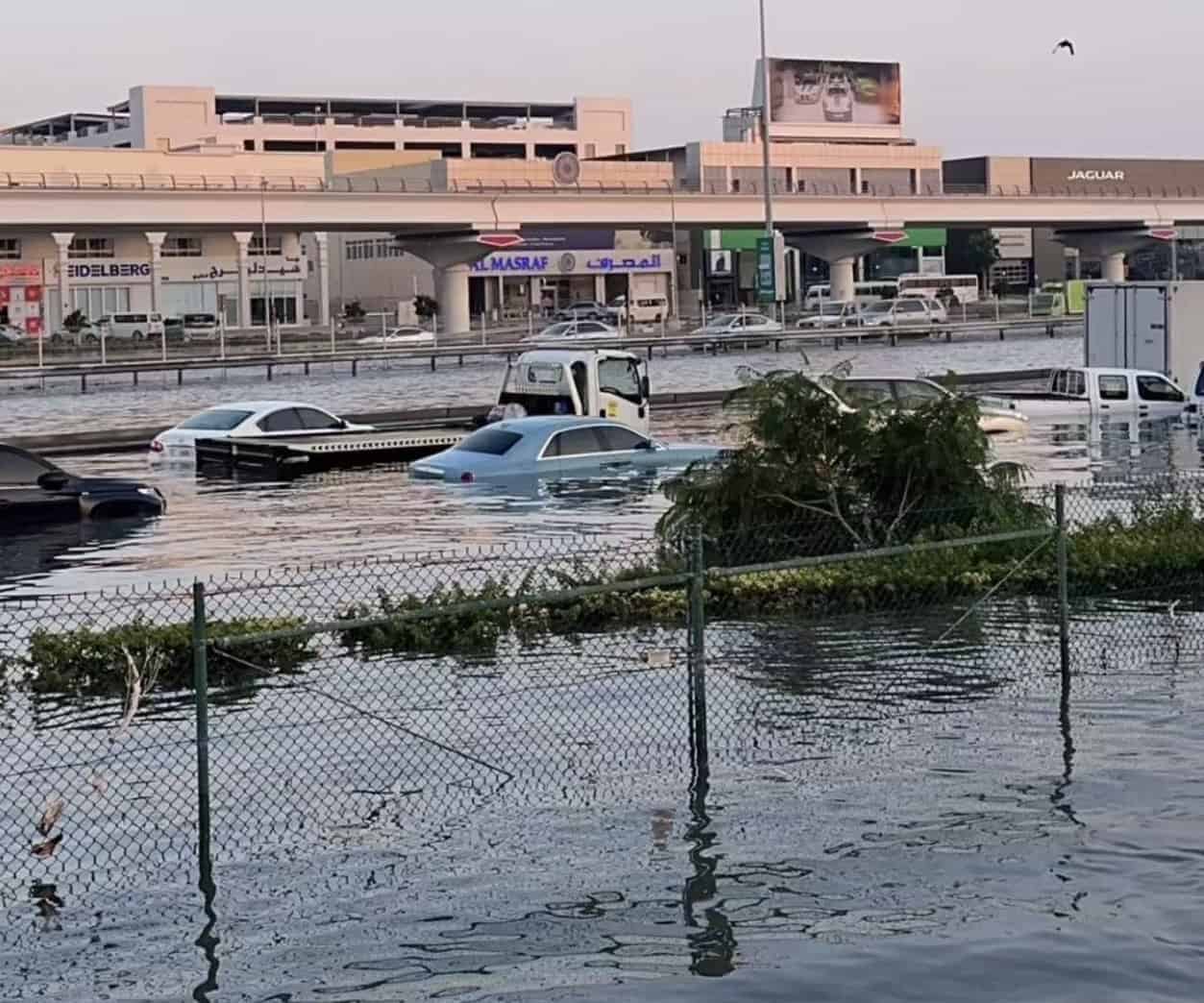 غرق سيارة أحلام في دبي