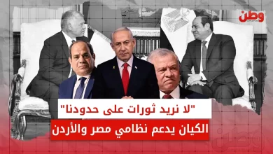 دعم الكيان للنظام المصري والأردني